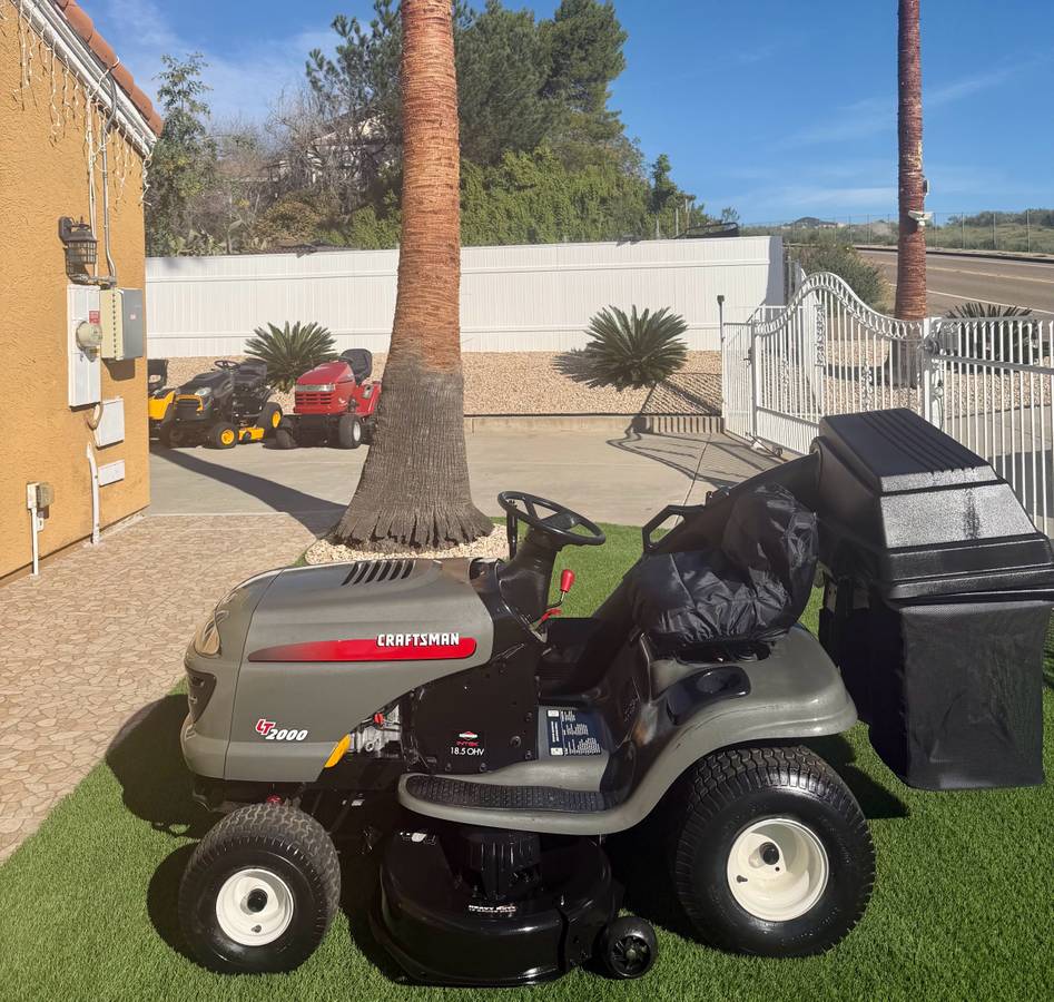 Excellent Craftsman LT2000 Mower 18.5HP w/ Bagger for Sale 00808 7GdZVGmEg7F 0CI0AN 1200x900 Excellent Craftsman LT2000 Mower 18.5HP w/ Bagger for Sale