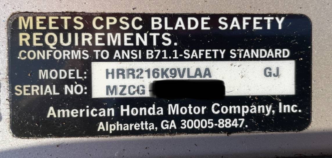 21” Honda HRR216K9VLAA Self Propelled Lawn Mower Electric Start Gas Mower 00B0B a4VE1eGQTAE 0ir08L 1200x900 21” Honda HRR216K9VLAA Self Propelled Lawn Mower Electric Start Gas Mower
