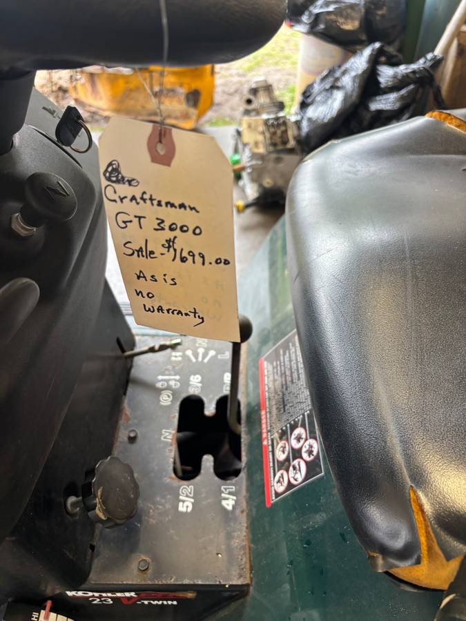 Craftsman GT3000 Garden Tractor 23HP Kohler 46” Cut Ready to Work! 00N0N dFhrsYI2h1m 0t20CI 1200x900 Craftsman GT3000 Garden Tractor 23HP Kohler 46” Cut Ready to Work!